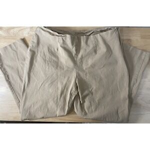Time True Women's Size 18 Fitted Khaki Capris Side Zipper